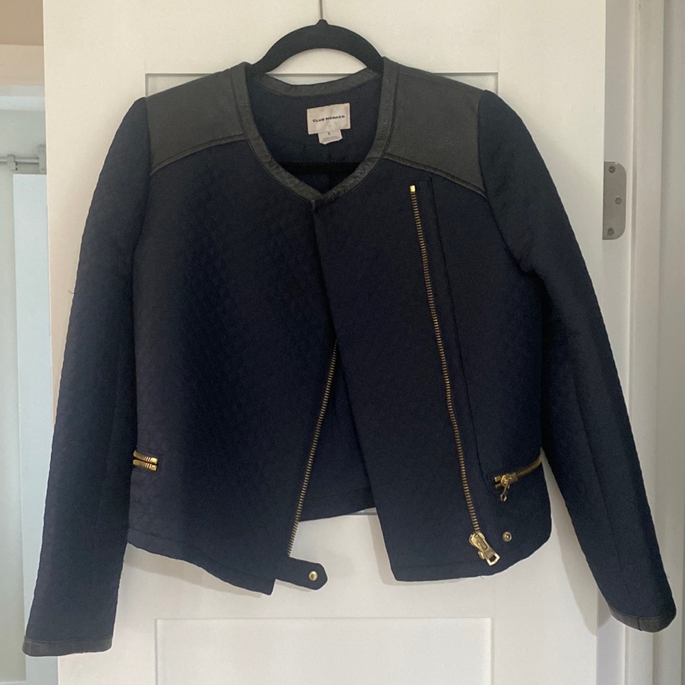 Club Monaco navy quilted jacket in good condition